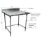Bk Resources Stainless Steel Work Table With Open Base, 5" Rear Riser 30"Wx30"D VTTR5OB-3030 - alternate 4